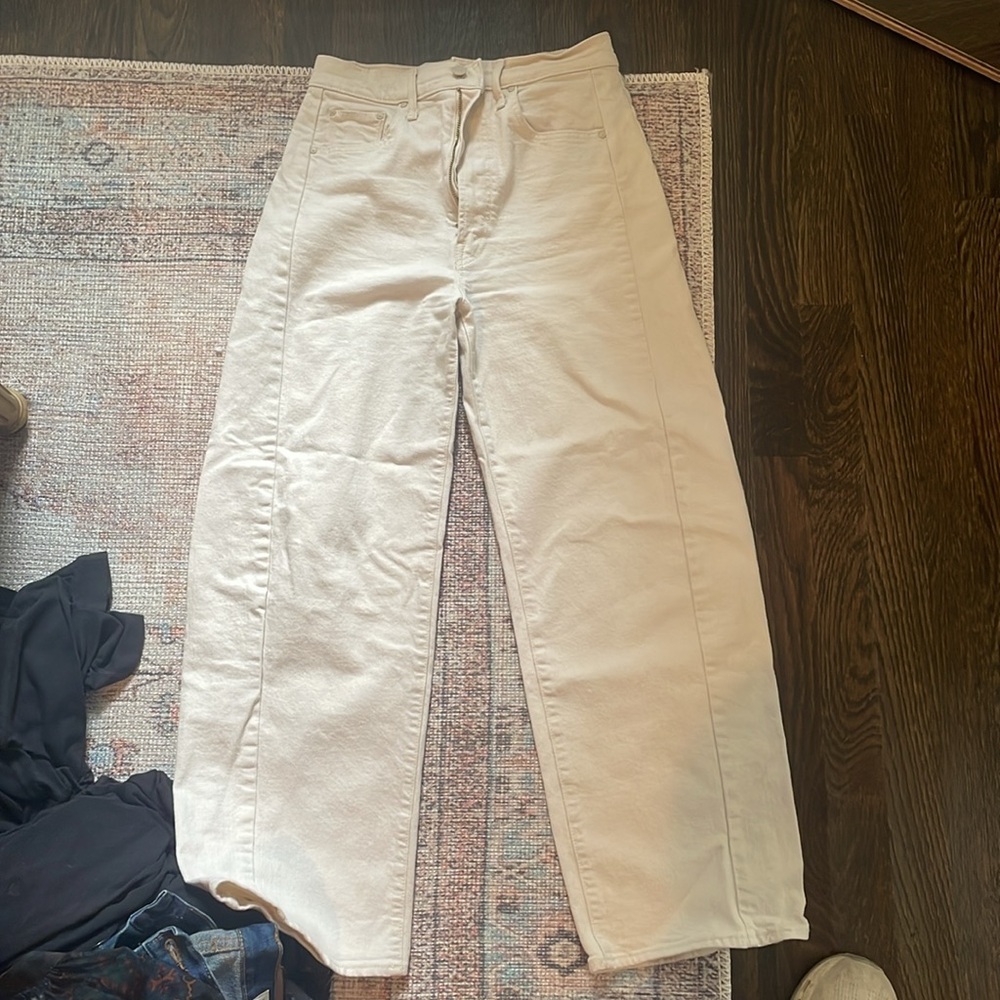 Mother denim cream half pipe jeans size 26 - Picture 2 of 3